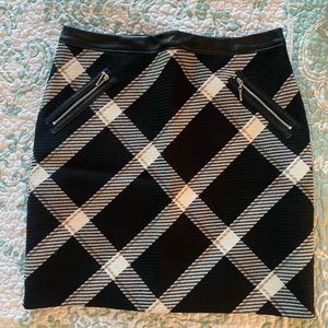 WHBM Plaid Boot Skirt